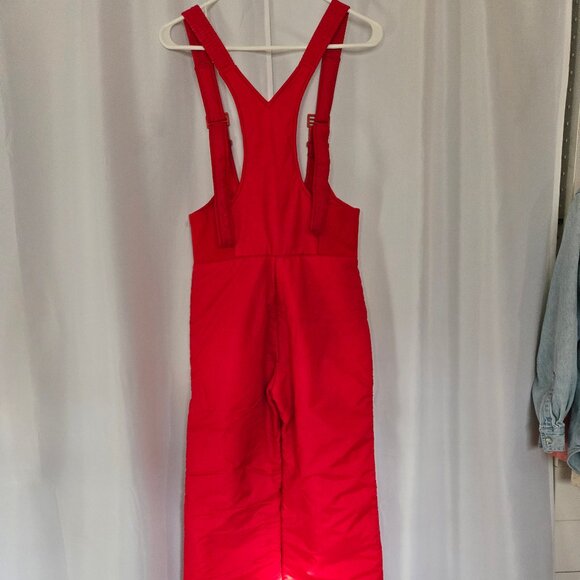 Vintage red bib ski / snow pants - Picture 4 of 12